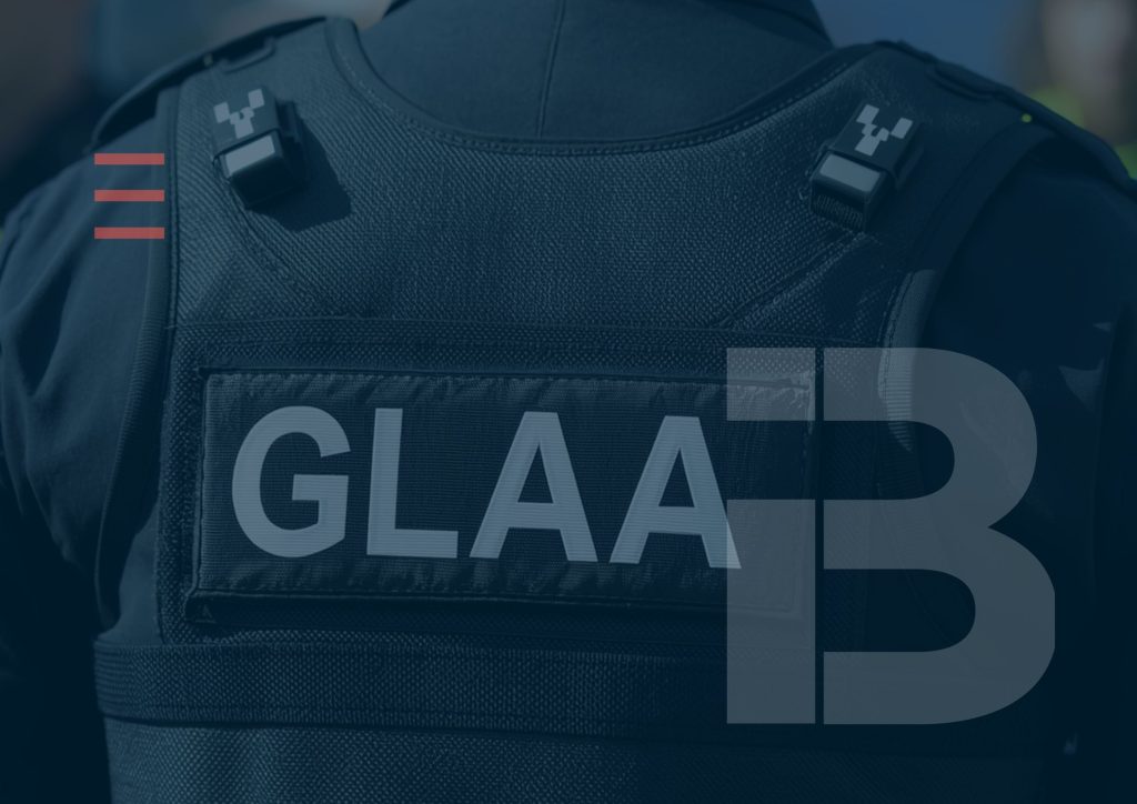GLAA enforcement officer wearing stab vest